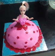Doll shaped cake